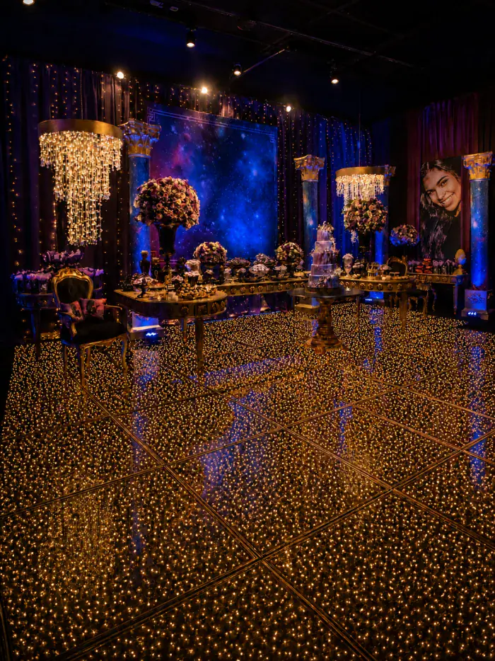 Foto clara: Piso Paris em festa de debutante